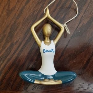 Breathe Yoga Meditation Christmas Ornament